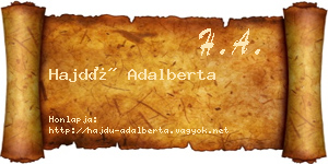 Hajdú Adalberta névjegykártya